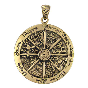 Bronze Large Wheel of the Year Pendant Bronze Large Wheel of the Year Pendant