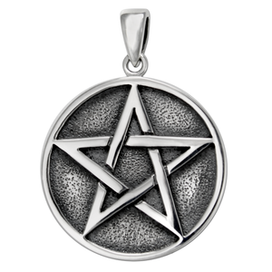 Solid Sterling Silver Pentacle Pendant Solid Sterling Silver Pentacle Pendant