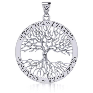 Sterling Silver Tree of Life As Above So Below Theban Pendant Sterling Silver Tree of Life As Above So Below Theban Pendant