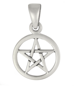 Small Sterling Silver Pentagram Pendant Small Sterling Silver Pentagram Pendant