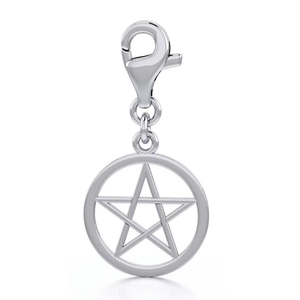 Sterling Silver Pentacle Clip Charm Sterling Silver Pentacle Clip Charm