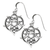 Sterling Silver Heart Pentacle Earrings