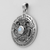 Sterling Silver Moon Pentacle Pendant Rainbow Moonstone