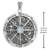 Sterling Silver Wheel of the Year Pendant with Rainbow Moonstone