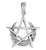 Sterling Silver Simple Moon Pentacle Pendant