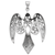 Sterling Silver Large Morrigan Raven Pendant 