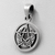 Sterling Silver Tiny Crescent Moon Pentacle Circle Pendant