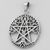 Sterling Silver Cut Out Tree Pentacle Pendant