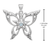 Sterling Silver Butterfly Pentacle Pendant with Rainbow Moonstone