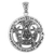 Sterling Silver Extra large Cut Out Moon Pentacle Pendant