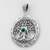 Sterling Silver Extra Large Cut Out Tree Pentacle Pendant with Malachite