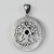 Sterling Silver Extra Large Cut Out Tree Pentacle Pendant with Rainbow Moonstone