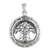 Sterling Silver Large Cut Out Tree Pentacle Pendant