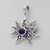 Sterling Silver Moon Phase Pendant with Amethyst
