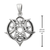 Sterling Silver Small Heart Pentacle Pendant