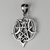 Sterling Silver Small Heart Pentacle Pendant