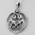 Sterling Silver Large Crescent Raven Pentacle Pendant