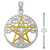 Sterling Silver Vermeil Cut Out Tree Pentacle Pendant