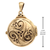 Bronze Celtic Swirl with Hidden Pentacle Locket Pendant