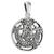 Sterling Silver Small Cut Moon Pentacle Pendant
