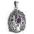 Sterling Silver Odin Sleipnir Pendant with Amethyst