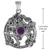 Sterling Silver Odin Sleipnir Pendant with Amethyst