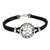 Sterling Silver Moon Phases Pentacle Bracelet with Genuine Leather Strap