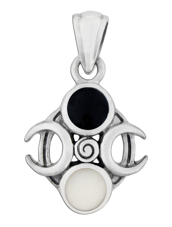 Sterling Silver Phases of the Moon Pendant