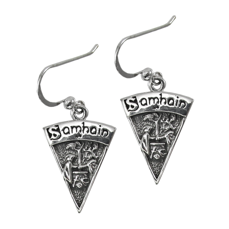 Sterling Silver Samhain Sabbat Dangle Earrings