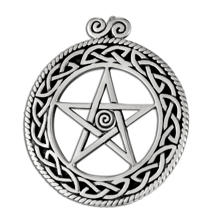 Sterling Silver Celtic Knot Pentacle Pendant