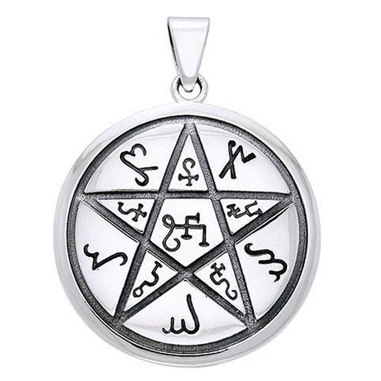 Sterling Silver Earth Pentacle Pendant