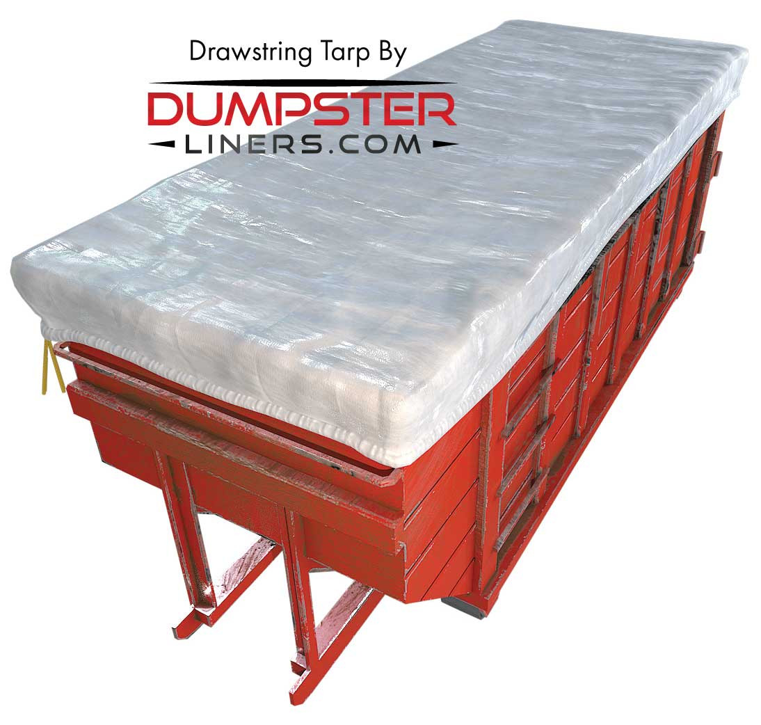 Drawstring Dumpster Tarp (Raincap Cover)