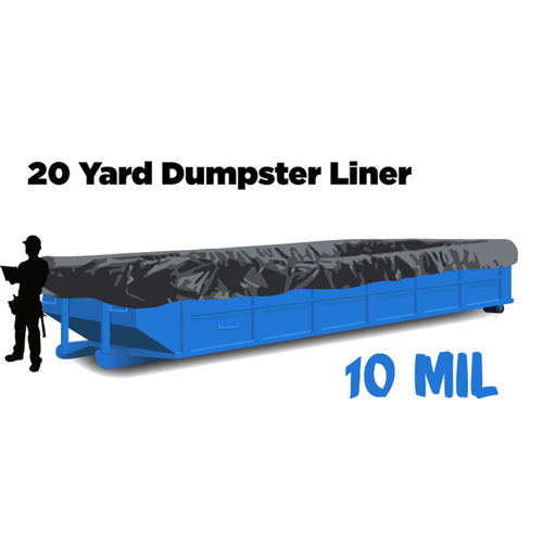20 Yard Dumpster Liners - Roll of 2 - 10 Mil Thickness