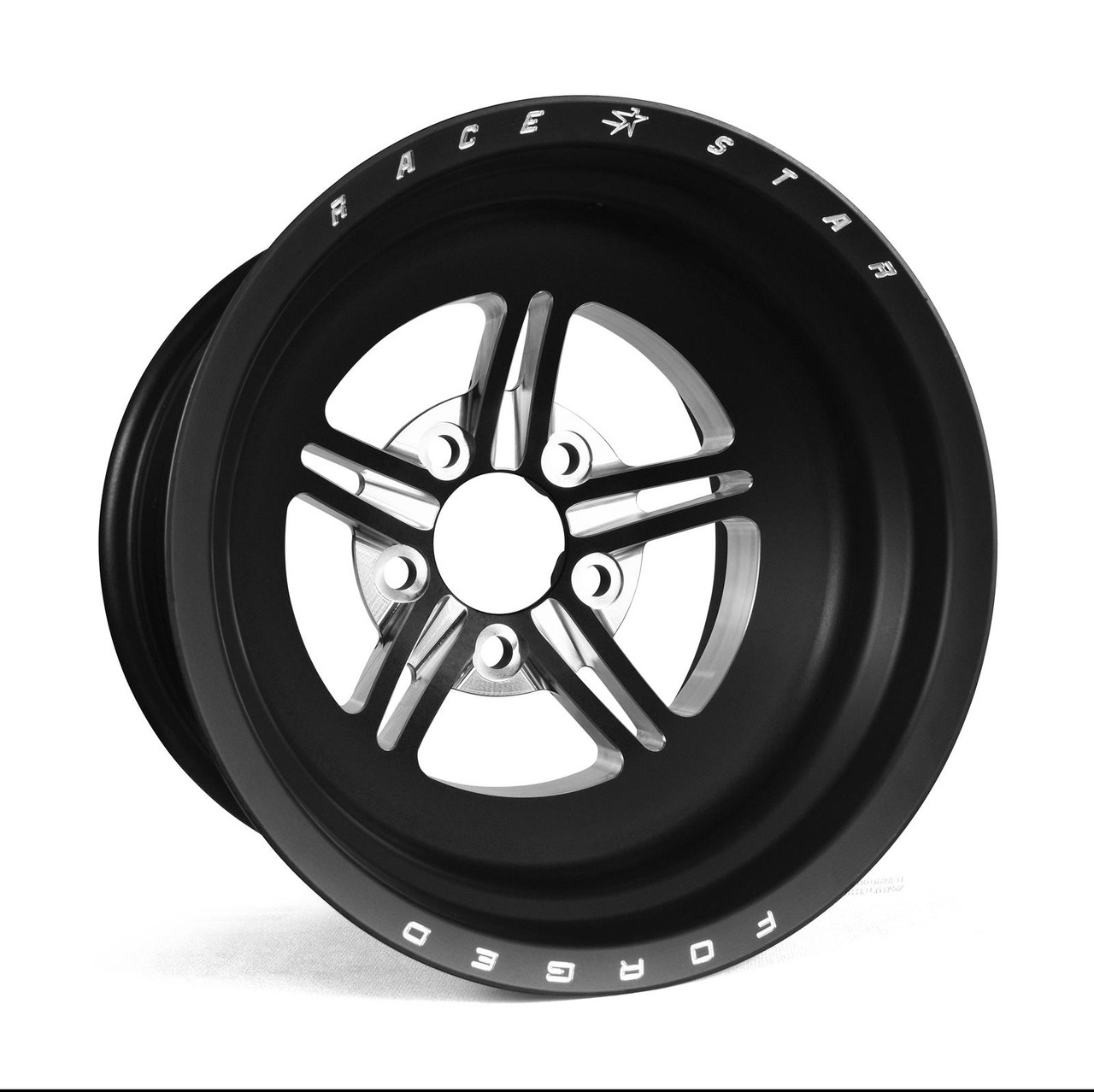 63-514453001B Race Star 63 Pro Forged 15x14 NBL Sportsman Black Anodized/Machined 5x4.50 BC 3.00' BS