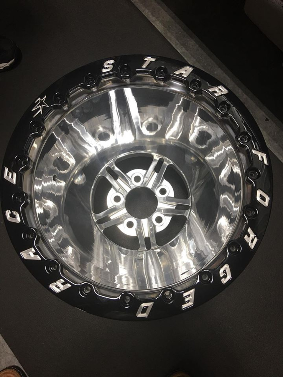 63-618556043P Race Star 63 Pro Forged 16x18 DBL Beadliner Polished 5x5.50 BC 6.00 BS