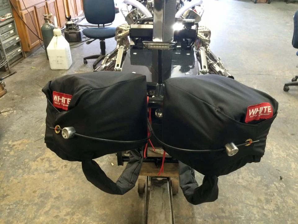 Danny Nelson Racecraft Chassis Stage 5 Top Dragster dual parachutes