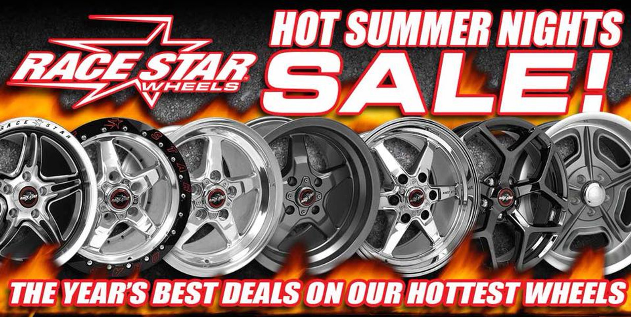 PAIR - RaceStar Pro Stock Double Beadlock Wheel  - 16X16 - 4.75" BC - 4" BS - Black