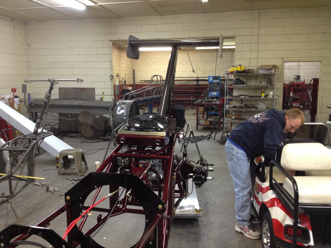 Racecraft Carbon Fiber Mono Strut Rear Wing TOP ONLY, WITH SIDE PLATES