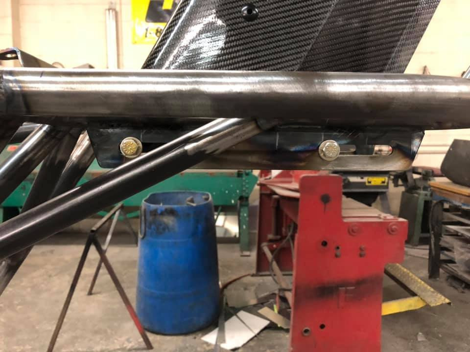 Racecraft Carbon Fiber Mono Strut Rear Wing TOP ONLY, WITH SIDE PLATES