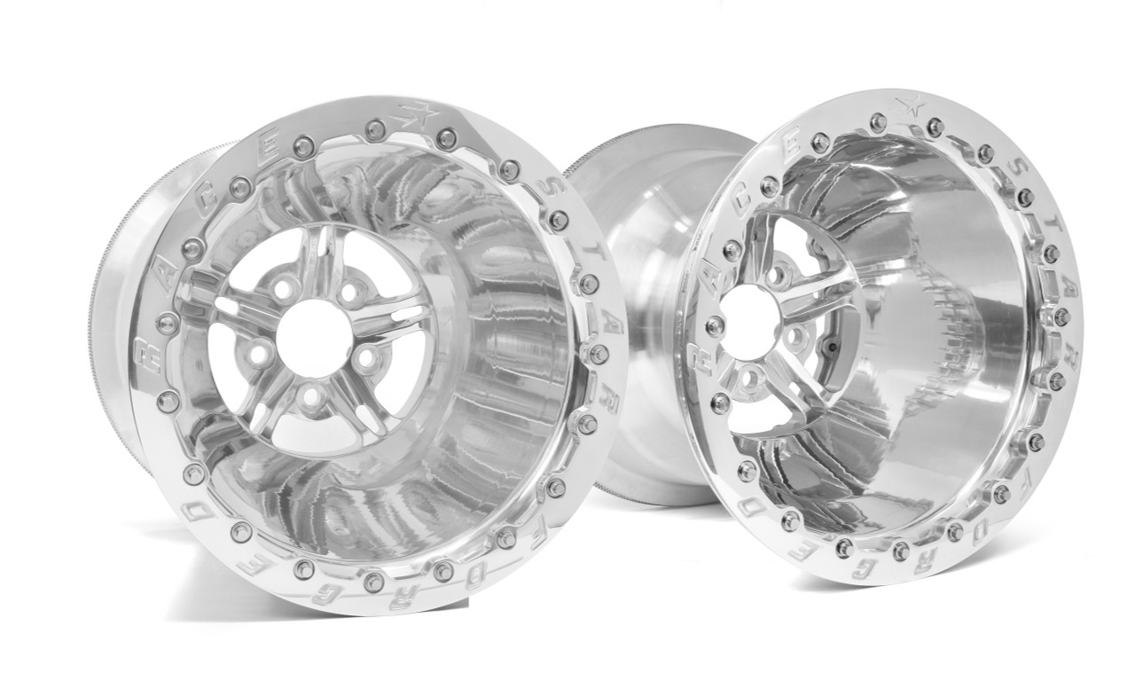 RaceStar Pro Stock Double Beadlock Wheel - 16X16 - 4.75" BC - 5" BS - Polished