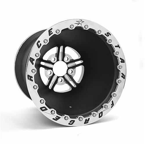 63-618506043B Race Star 63 Pro Forged 16x18 DBL Beadliner Black Anodized/Machined 5x5.00BC 6.00BS