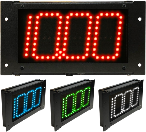 Digital Delay  Single OR DualView Dial Board Display, Black Housing, Red, Green, Blue, or White LED Lights
