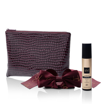 This limited edition gift set is the perfect stocking-filler and gift for your hair-obsessed loved one. Tucked away in the limited edition Cherry Chic bag, this set includes a GHD bodyguard heat-protectant 120ml for all hair types & a limited edition hair clip with bow This limited edition gift set is the perfect stocking-filler and gift for your hair-obsessed loved one. Tucked away in the limited edition Cherry Chic bag, this set includes a GHD bodyguard heat-protectant 120ml for all hair types & a limited edition hair clip with bow