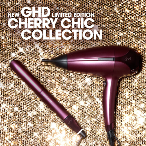 Check-in to a world of luxury this festive season with the ghd cherry chic collection. This set invites you to embrace timeless, seductive styling with tools that elevate your beauty ritual. Featuring  ghd Chronos™ professional HD motion-responsive™ styler and ghd Helios™ professional hair dryer, both draped in an opulent cherry red and presented in a luxurious croc-inspired vanity case.