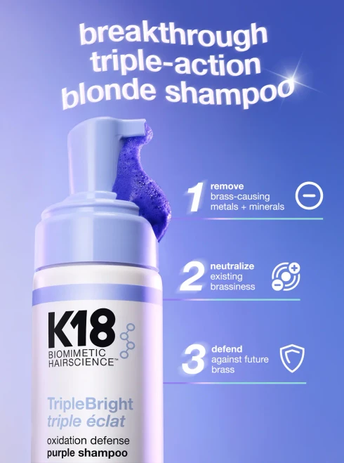 K18 Triple Bright Oxidation Defense Purple Shampoo
