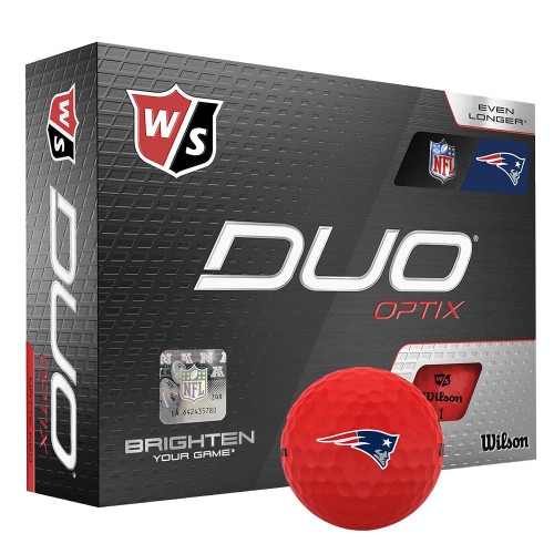 Wilson Duo Optix NFL Golf Balls - Red 32697