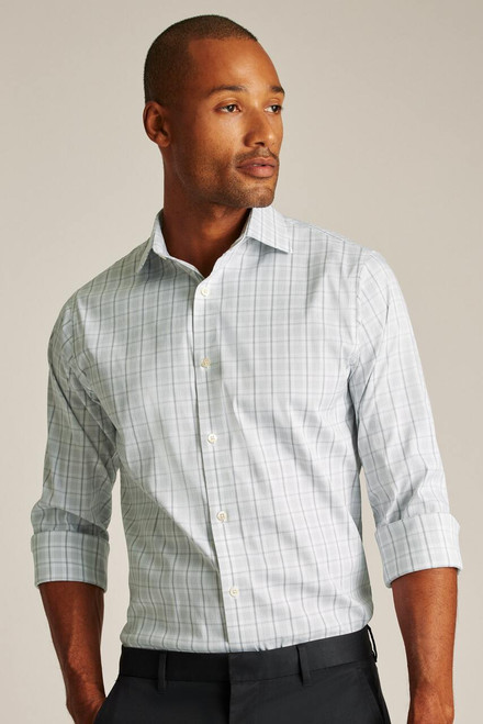 Jetsetter Stretch Dress Shirt DSHRT00147-smoke grey plaid