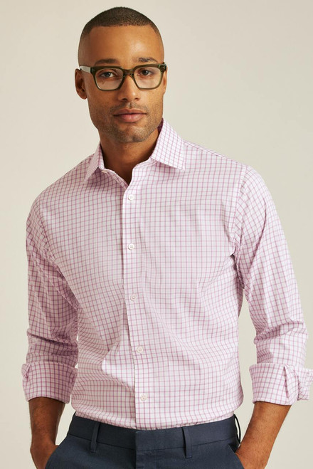 Jetsetter Stretch Dress Shirt DSHRT00147-mauve orchid check