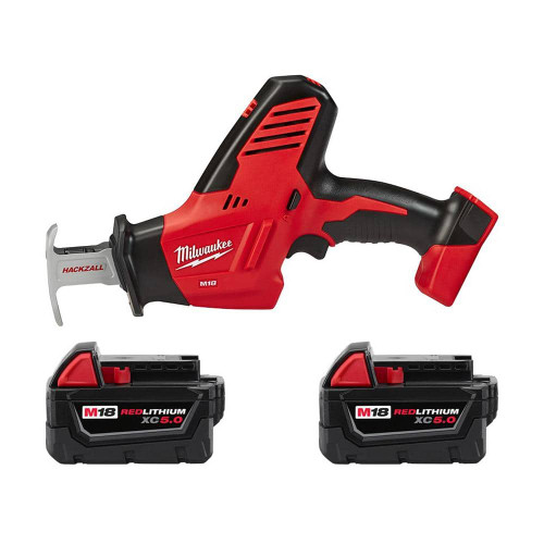 M18 18V Lithium-Ion Cordless HACKZALL Reciprocating Saw with (2) M18 5.0 Ah Batteries 319401610