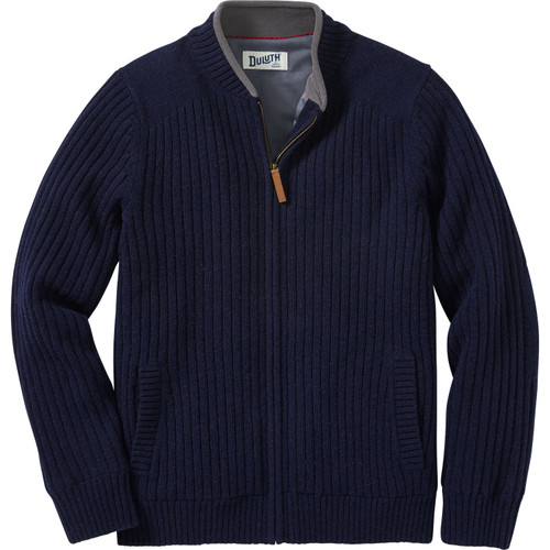 Men's Shetland Wool Windproof Zip Sweater 81100